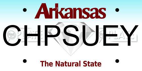 CHPSUEY Arkansas License Plate