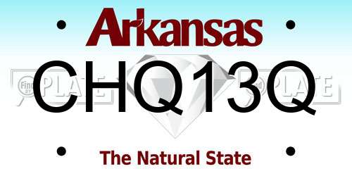 CHQ13Q Arkansas License Plate