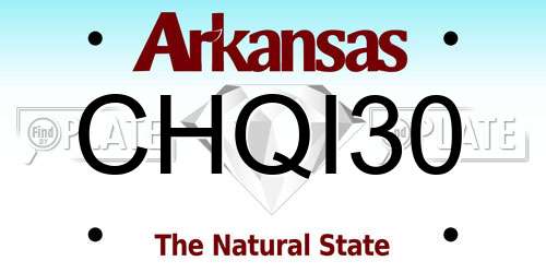 CHQI30 Arkansas License Plate