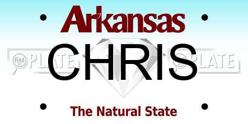 CHRIS Arkansas License Plate