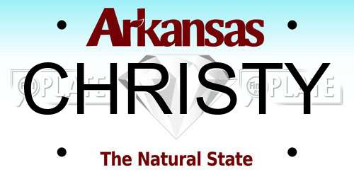 CHRISTY Arkansas License Plate