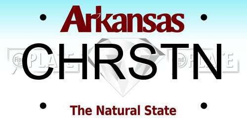 CHRSTN Arkansas License Plate