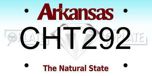 CHT292 Arkansas License Plate