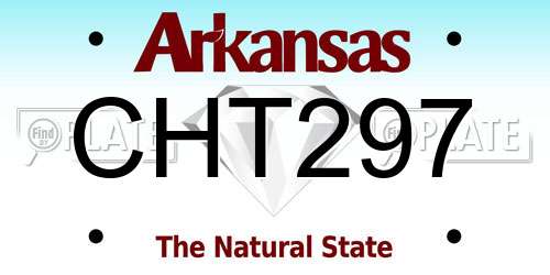 CHT297 Arkansas License Plate