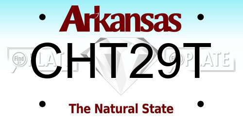 CHT29T Arkansas License Plate