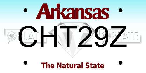 CHT29Z Arkansas License Plate