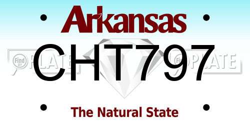 CHT797 Arkansas License Plate