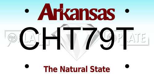 CHT79T Arkansas License Plate