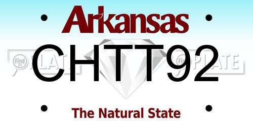 CHTT92 Arkansas License Plate