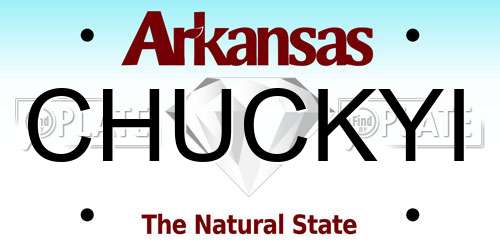 CHUCKYI Arkansas License Plate