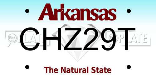 CHZ29T Arkansas License Plate