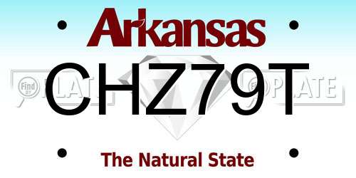 CHZ79T Arkansas License Plate