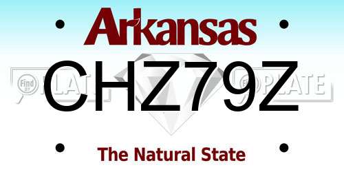 CHZ79Z Arkansas License Plate