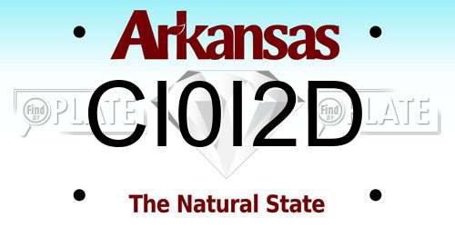 CI0I2D Arkansas License Plate