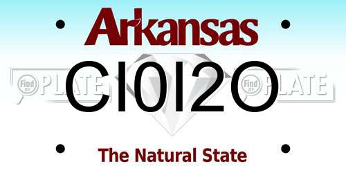 CI0I2O Arkansas License Plate