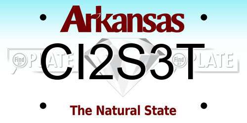 CI2S3T Arkansas License Plate
