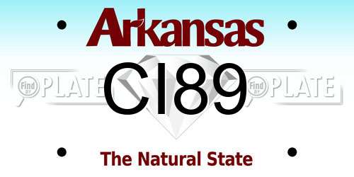 CI89 Arkansas License Plate