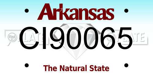CI90065 Arkansas License Plate