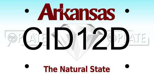 CID12D Arkansas License Plate