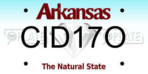 CID17O Arkansas License Plate