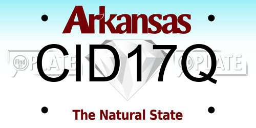 CID17Q Arkansas License Plate