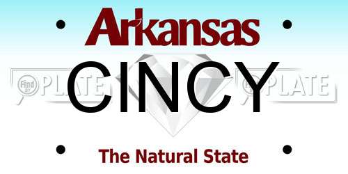 CINCY Arkansas License Plate