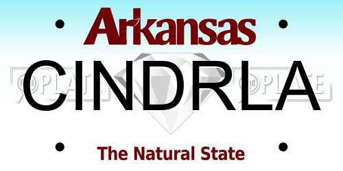 CINDRLA Arkansas License Plate