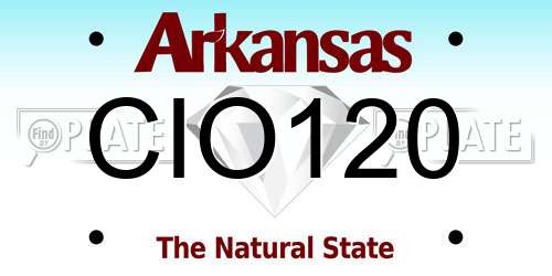CIO120 Arkansas License Plate