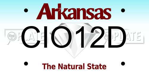 CIO12D Arkansas License Plate