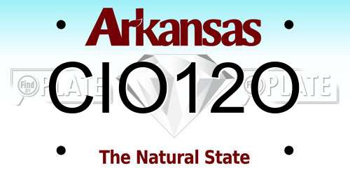 CIO12O Arkansas License Plate