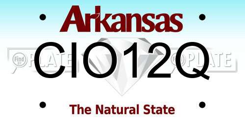 CIO12Q Arkansas License Plate