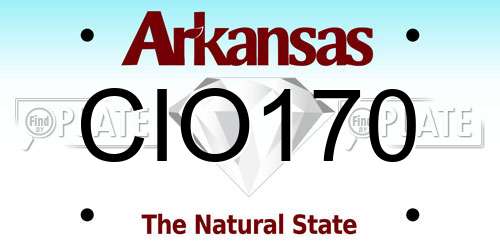 CIO170 Arkansas License Plate