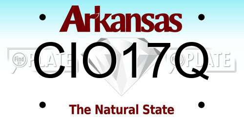 CIO17Q Arkansas License Plate