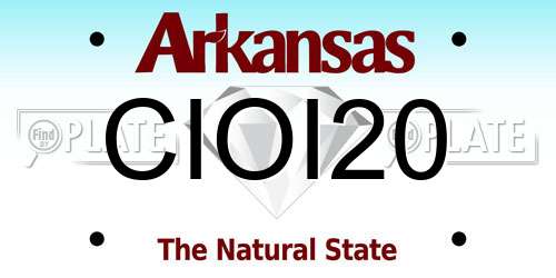 CIOI20 Arkansas License Plate