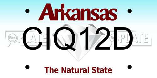 CIQ12D Arkansas License Plate