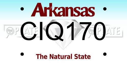 CIQ170 Arkansas License Plate