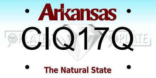 CIQ17Q Arkansas License Plate