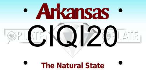 CIQI20 Arkansas License Plate