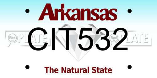 CIT532 Arkansas License Plate