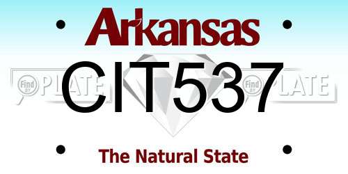 CIT537 Arkansas License Plate
