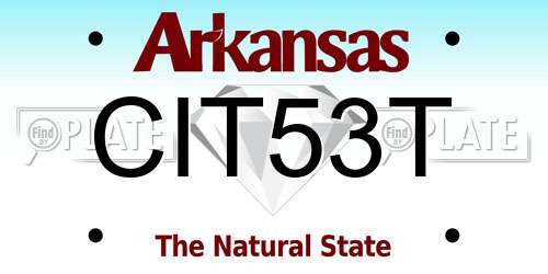 CIT53T Arkansas License Plate