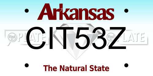 CIT53Z Arkansas License Plate