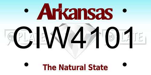 CIW4101 Arkansas License Plate