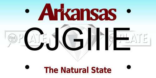 CJGIIIE Arkansas License Plate