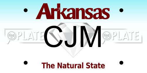 CJM Arkansas License Plate