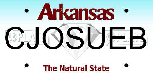 CJOSUEB Arkansas License Plate
