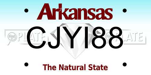 CJYI88 Arkansas License Plate