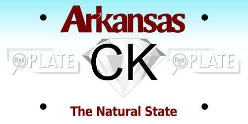 CK Arkansas License Plate