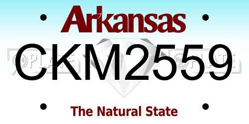 CKM2559 Arkansas License Plate