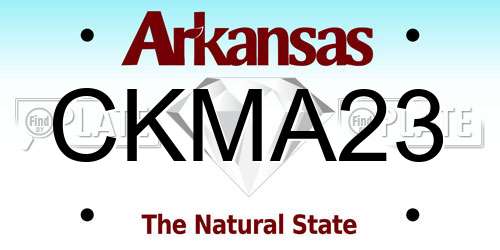 CKMA23 Arkansas License Plate